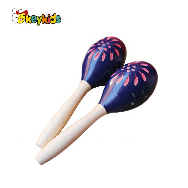 Newest creative  wooden baby maracas for wholesale  W07I182