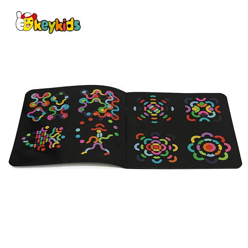 2021 Hot selling 64 pcs educational wooden shape puzzles for toddlers W14A256