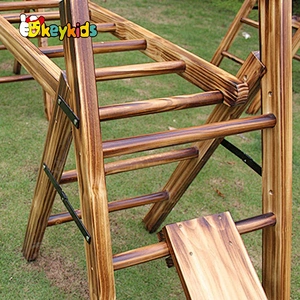 2021 New released outdoor wooden jungle gym climbing frames for kids W01D092
