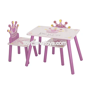 Top Fashion Crayon Kids Wood Desk And Chair Set W08G254