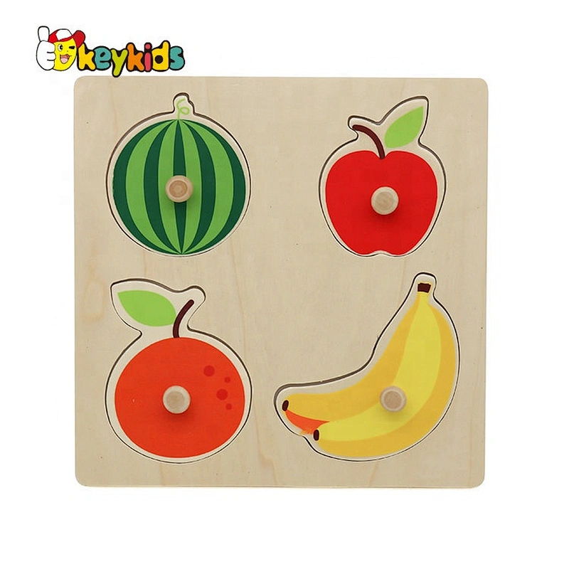 Top fashion educational wood fruit puzzle game for kids W14M157