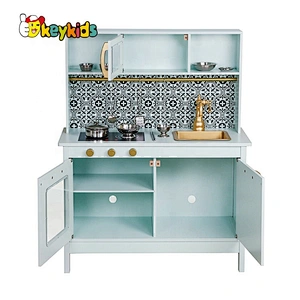 New Design Macaron cute wooden play kitchen toy for kids W10C582