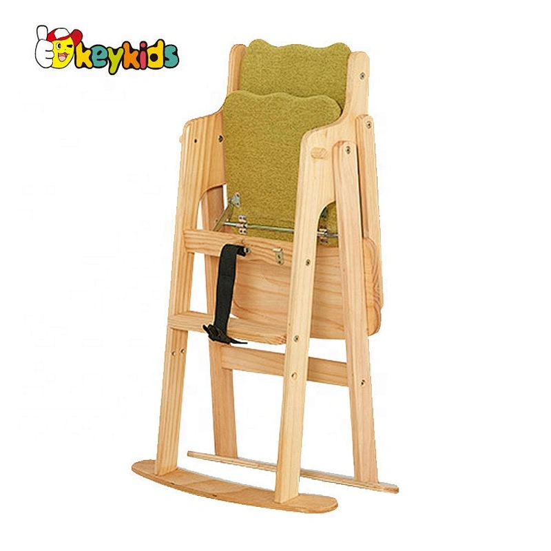 Wholesale adjustable wooden foldable high chair for children W08F052B