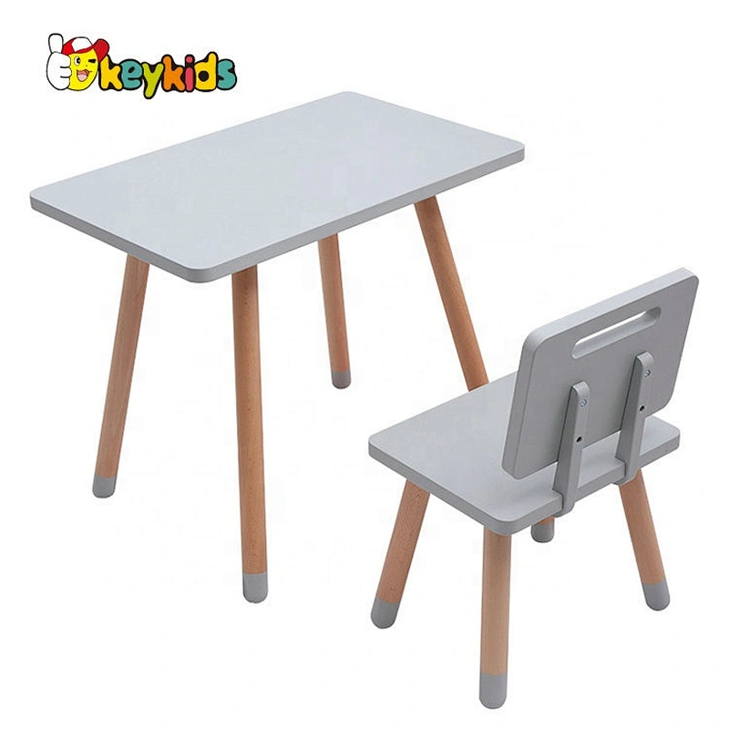 High Quality Pink Round Wooden Play Table And Chairs Set For Wholesale W08G273