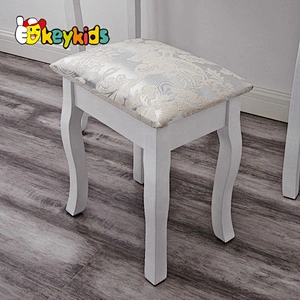 High performance white wooden dressing table with antique french design W08H016