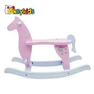 2019 Top sale pink children wooden rocking horse forwholesale W16D118B