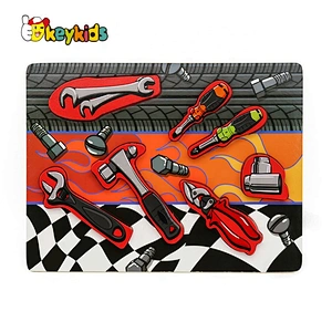 Best educational shape matching wooden chunky puzzle with customize W14D072