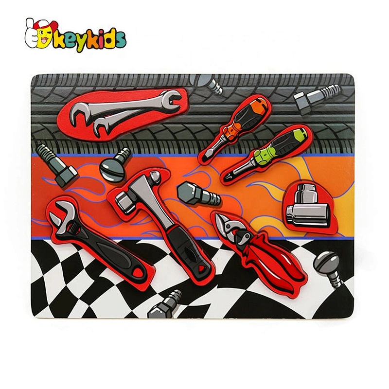 Best educational shape matching wooden chunky puzzle with customize W14D072