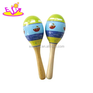 Custom kids mini maracas wooden toy percussion set W07I058