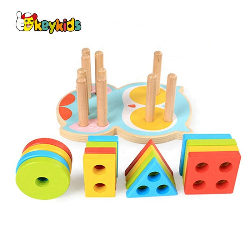 Learning Color And Shapes Kids Wooden Block Set W13D259
