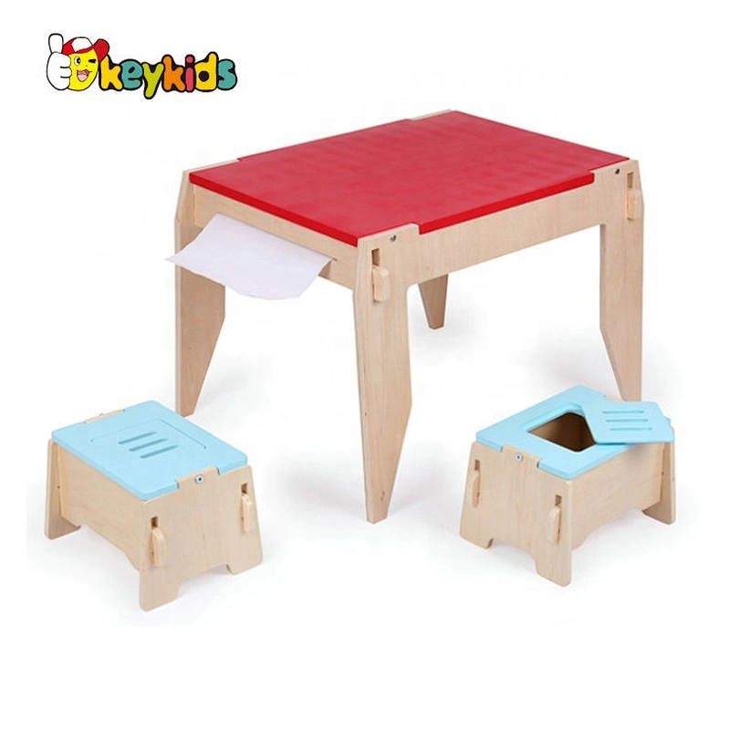 2020 wholesale portable wooden kids desk and chair for household W08G284B