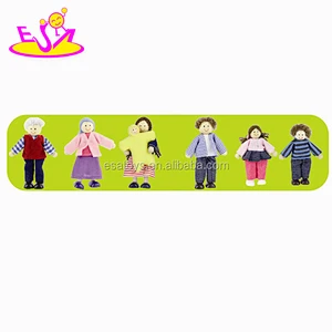 Custom funny toy wooden kids puppets for sale W06D015