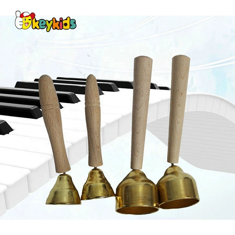 Newest educational wooden Hand the bell music instrument for kids W07I180