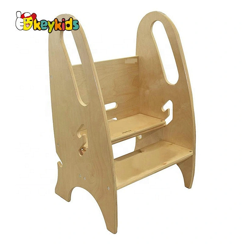 high quality 2 steps wooden kids step stool with customize W08G277B