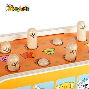 2020 New released fun wooden animal bus toy for kids W05C125