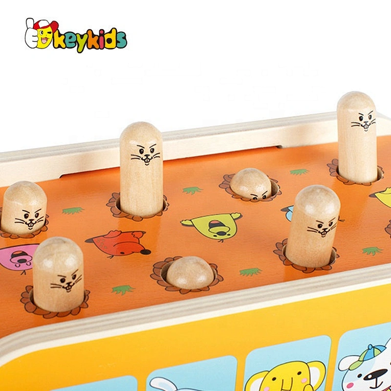 2020 New released fun wooden animal bus toy for kids W05C125