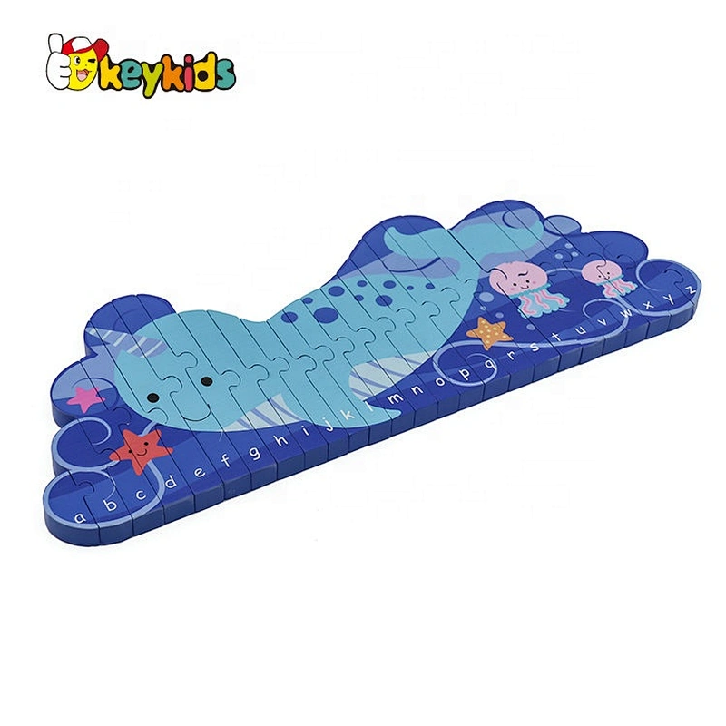 2020 Customize kids wooden block puzzle game with abc W14D120