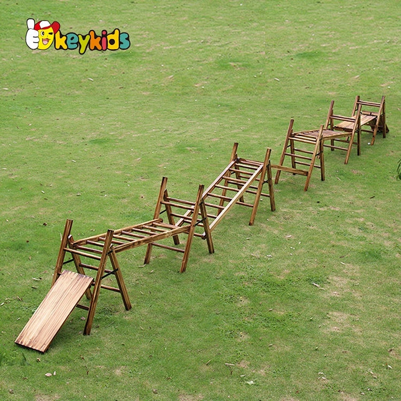 2021 New released outdoor wooden jungle gym climbing frames for kids W01D092