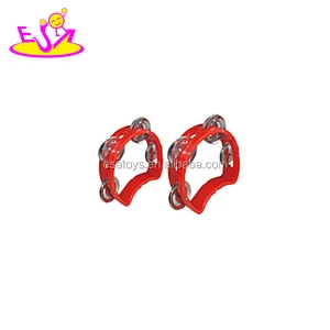 Hot sale percussion musical toy wooden baby handbell set with customize W07I098