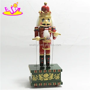 New hottest Christmas ornaments wooden nutcracker soldier for kids W02A206