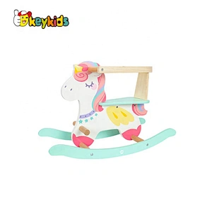 High quality kids wooden rocking horse for wholesale W16D132