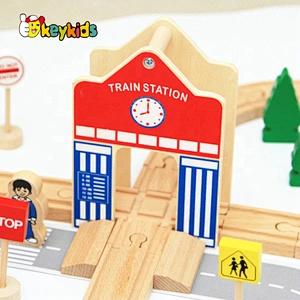 2020 New hottest 50 pcs wooden train track set for boys W04C193