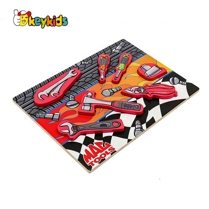 Best educational shape matching wooden chunky puzzle with customize W14D072