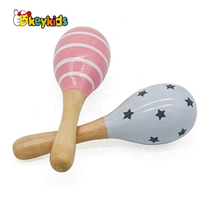 OEM/ODM Mini Wooden Toy Maracas For Babies W07I148