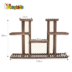 wholesale white wooden ladder plant stand for indoor outdoor W08H112B