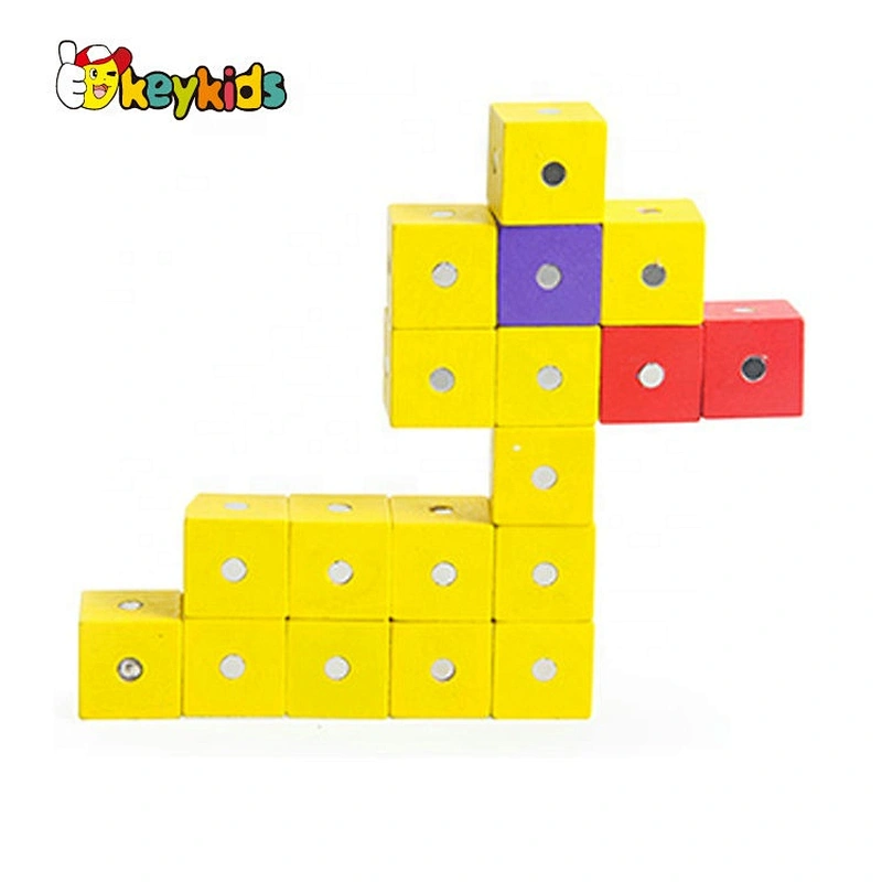 2020 High quality preschool wooden magnetic blocks for kids W13A206