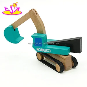 Best Selling funny wooden excavator toys for kids W04A381