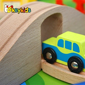New arrival wooden railway train toy for kid,Fashion wooden railway train set,Roller coaster Track table for wholesale W04C009A