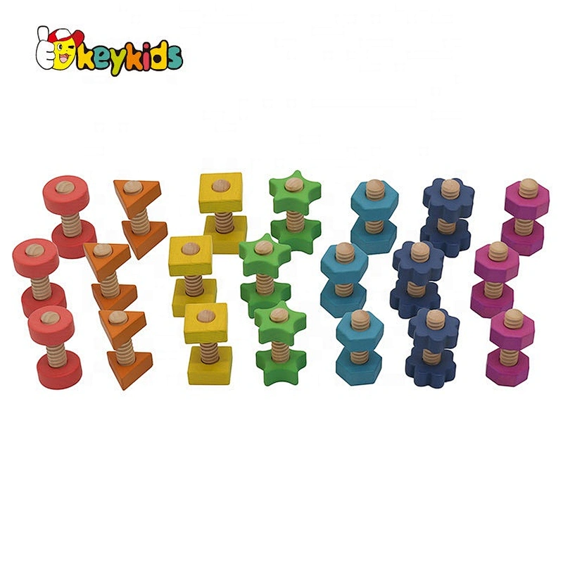 2021 Customize educational wood toy drill and screws for kids W03C038