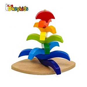 Christmas Tree Wooden Stacking Rainbow Blocks W13D218