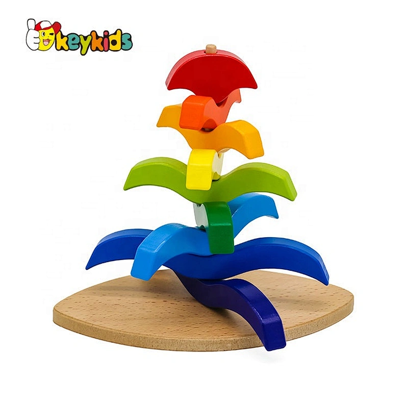 Christmas Tree Wooden Stacking Rainbow Blocks W13D218
