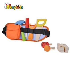 2020 Top sale preschool wooden tool set kids toy with belt W03D123