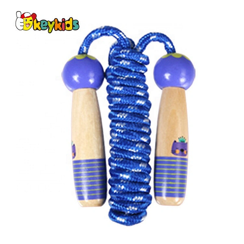 Good Quality Custom Adjustable Fitness Jump Rope With logo Wooden Gym Handle High Speed Skipping Jump Rope W01A372C