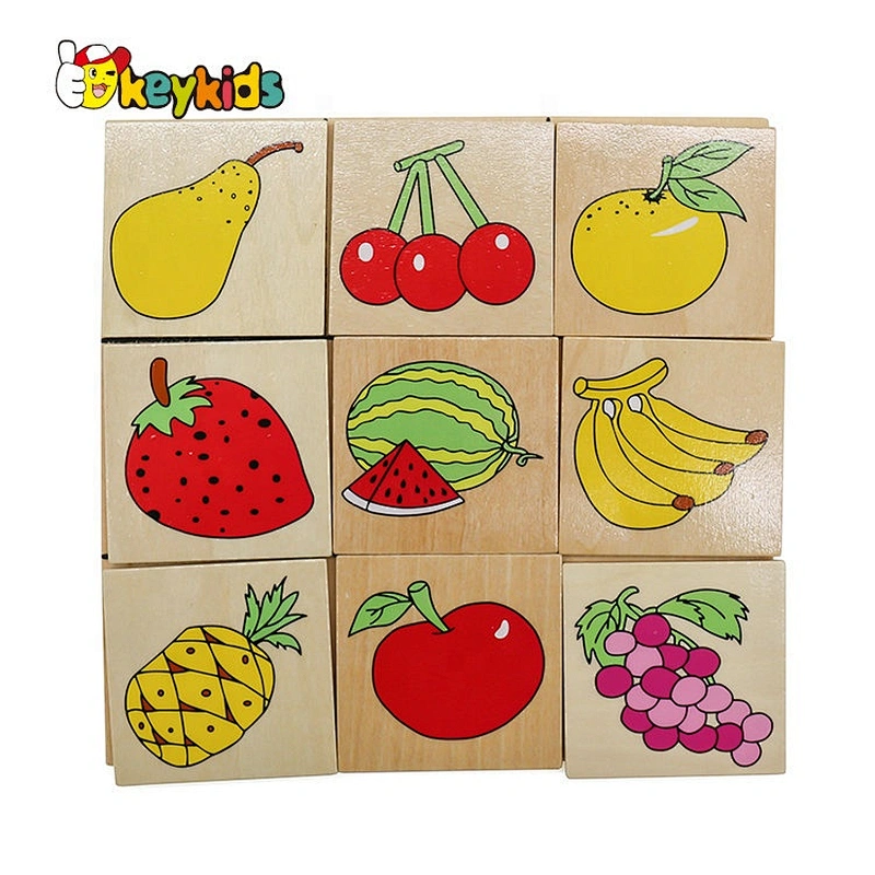 2020 Customize preschool wooden shape matching puzzle for children W12E044