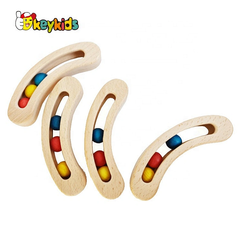 wholesale cheap baby musical wooden hand bell toy with balls W07I171