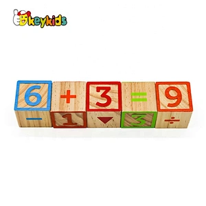 High quality educational blocks wooden abc learning toys for toddlers W13A179