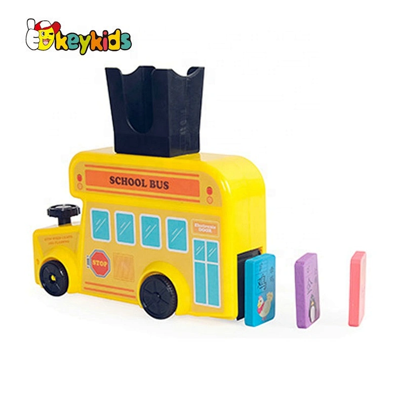 2020 wholesale preschool wooden domino laying train for kids W15A081C