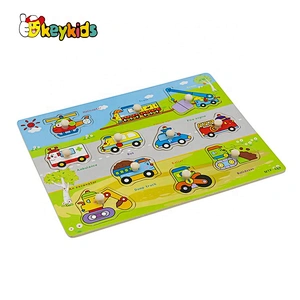 Customize 3d wooden construction puzzle toys for children W14M244