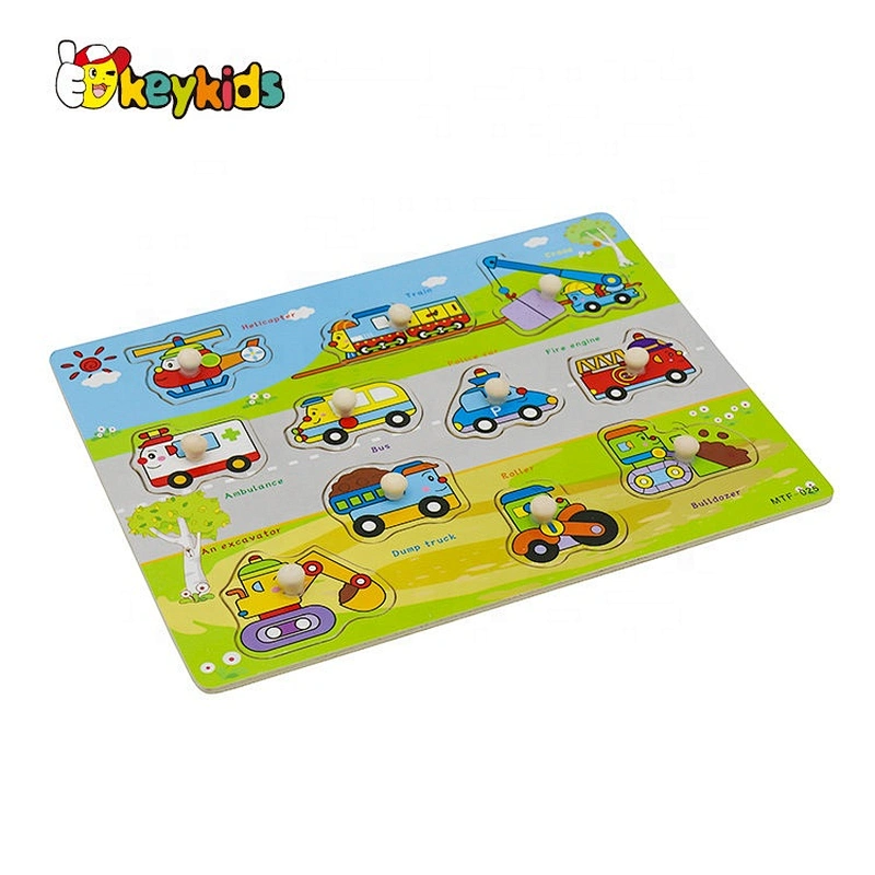 Customize 3d wooden construction puzzle toys for children W14M244