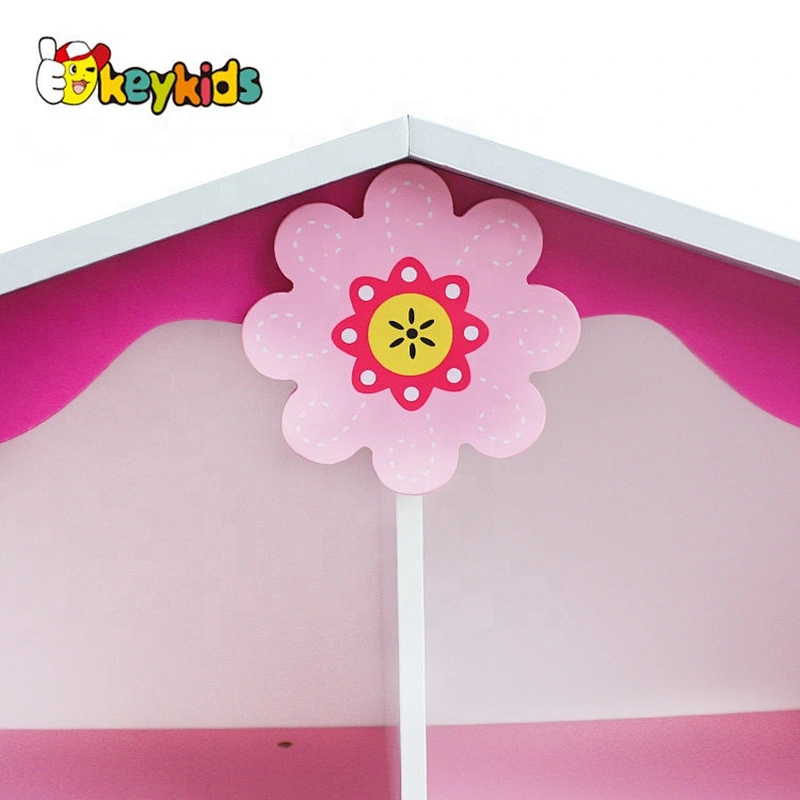 New design children wooden dollhouse bookshelf for bedroom W08D015