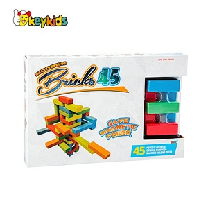 2020 Customize educational wooden magnetic blocks for kids W13A223