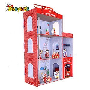 2020 Top sale preschool wooden firefighter toy for children W04B084