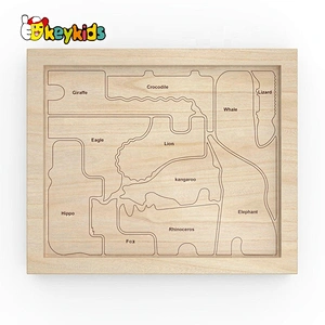2019 Original Design educational wooden animal jigsaw for kids ages 4-8 W14I038B