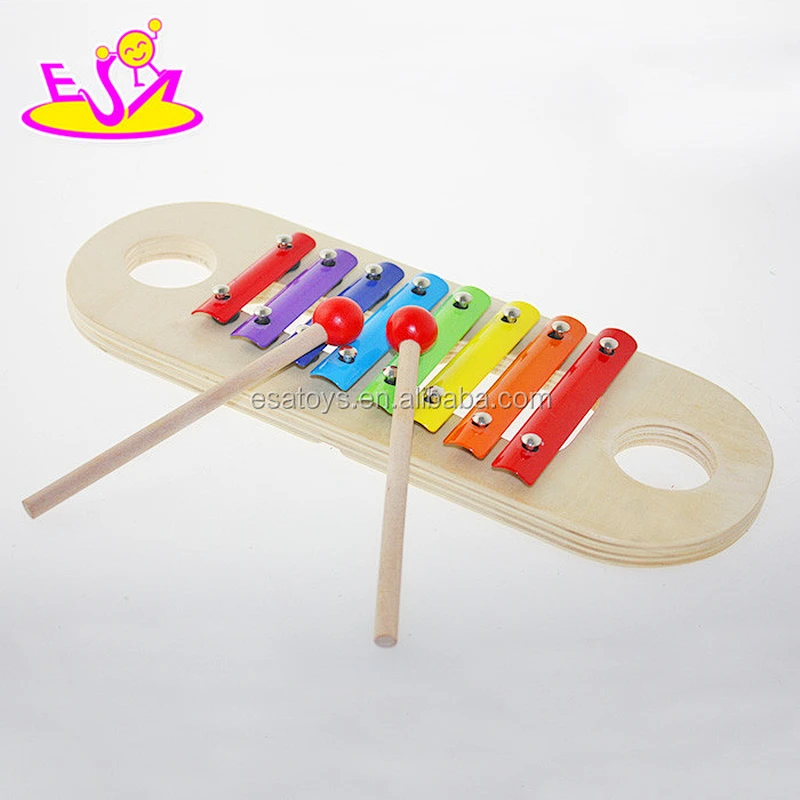 Funny wooden xylophone music note,8 notes wooden musical instrument toy,Best selling musical instrument xylophone W07C035