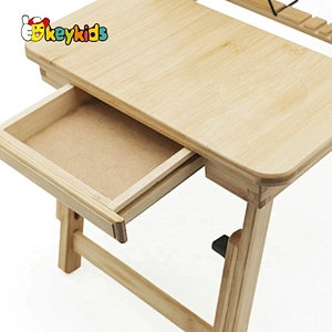 High quality adjustable bed writing bamboo wooden folding computer table W08G306