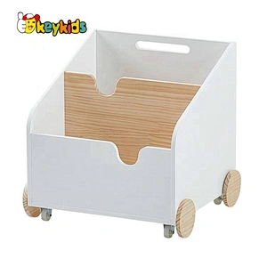 2020 New design children white wooden toy box with shelves W08C291
